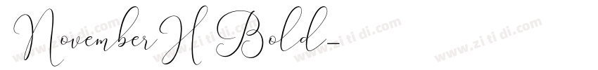 NovemberH Bold字体转换